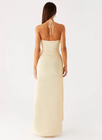Signal Halter Maxi Dress - Sunny Yellow