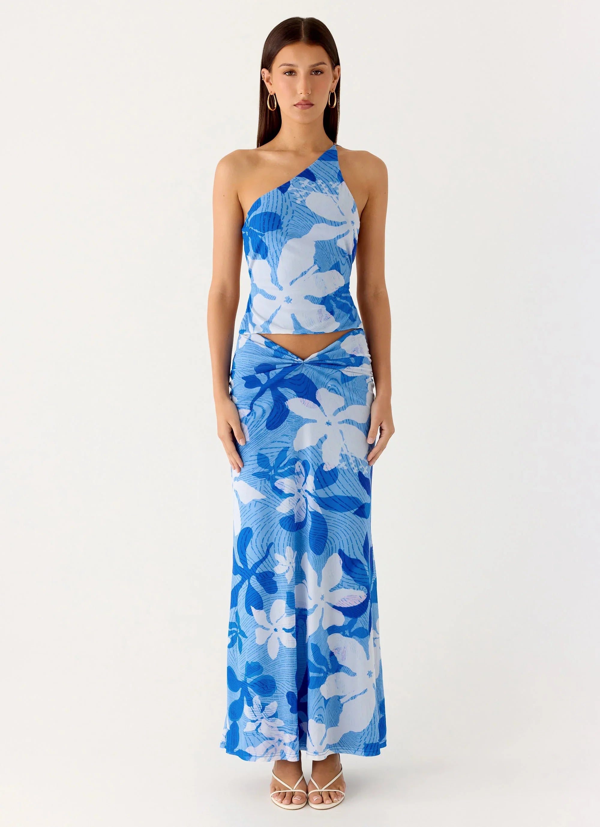 Briene Maxi Skirt - Sea Blue