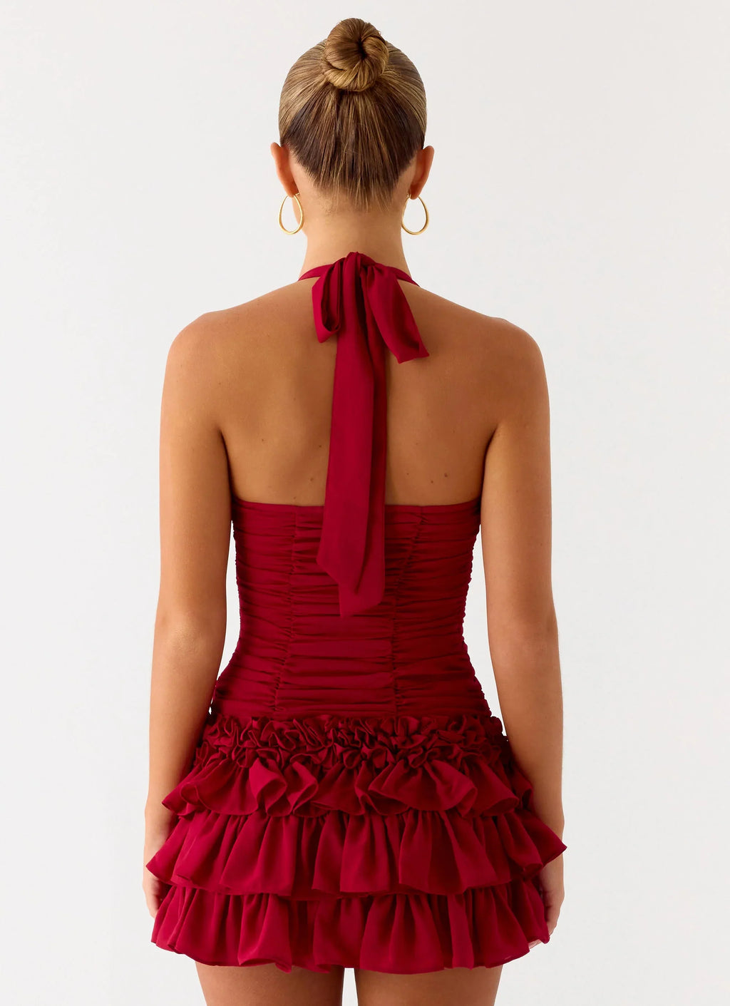Someone Else Halter Top - Dark Cherry