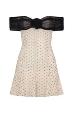 Bliss Mode Mini Dress Cream/Black Polka Dot