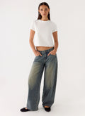 Joseph Low Rise Denim Jeans - Vintage Wash Blue
