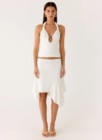 Payback Shell Trim Top - White