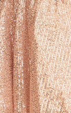 Hana Mini Dress - Strapless Fit And Flare Sequin Dress in Rose Gold