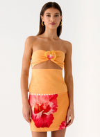 Saya Tie Top - Orange