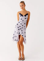 Amor Flock Hanky Mini Dress - Lilac