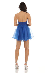 Corset Baby Doll Dress in Blue