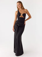 Ravi One Shoulder Top - Black