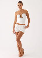 Doja Strapless Top - White