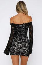Run This Town Lace Mini Dress Black