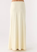 Like A Flower Maxi Skirt - Lemon Yellow