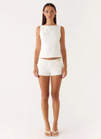 Lulita Belted Shorts - White