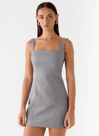Brief Tension Mini Dress - Smoke Grey