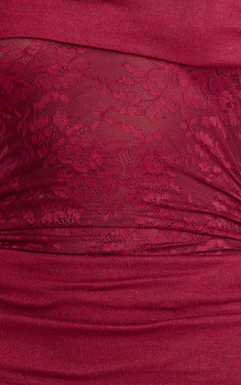 Juliet Maxi Dress - Off Shoulder Long Sleeve Ruched Overlay Lace Dress in Wine