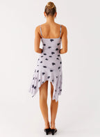 Amor Flock Hanky Mini Dress - Lilac