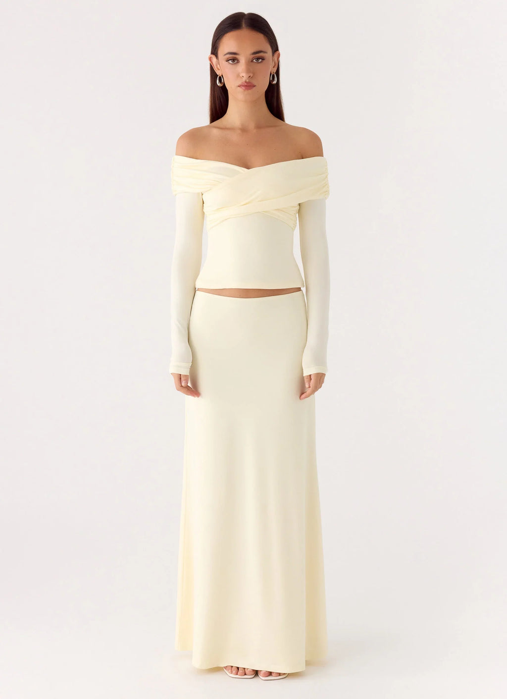 Like A Flower Maxi Skirt - Lemon Yellow