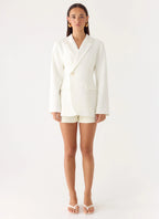 Culver Cinched Blazer - White