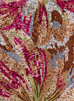 Soul Sound Sequin Mini Dress - Fuchsia Floral Beaded