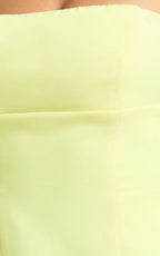 Catharine Mini Dress - Strapless A Line Dress in Lemon
