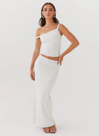 Solace Soul Twist Shoulder Top - Ivory