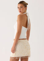 Khai Halter Top - White