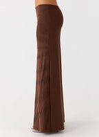 Sweet Sky Beaded Maxi Skirt - Chocolate