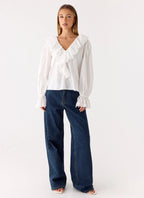 Verrin Cotton Blouse - White