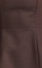 Dante Mini Dress - Halter Neck Tie Tulip Skirt Dress in Chocolate