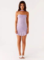 Pari Open Back Mini Dress - Lilac