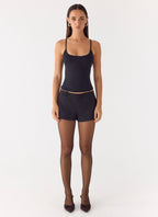 Winter Nights Stripe Stockings - Black