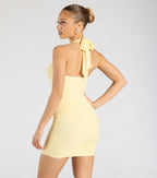 Always Effortless Halter Bodycon Mini Dress