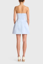 Delicate Drama Strapless Mini Dress Blue