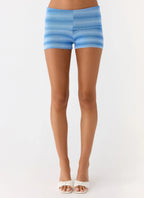 Lay Back Knit Shorts - Cerulean
