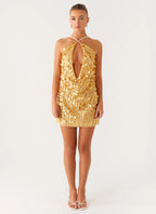 Xander Sequin Mini Dress - Gold