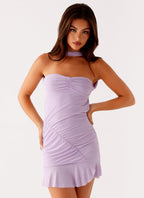Pari Open Back Mini Dress - Lilac