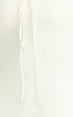 Odile Mini Dress - U Halter Neck Dress in Cream