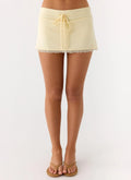 Get No Sleep Mini Skort - Butter Yellow