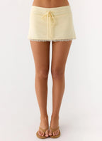 Get No Sleep Mini Skort - Butter Yellow