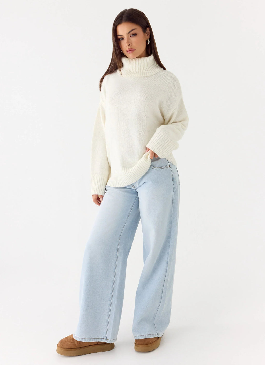 Gabrielle Knit Sweater - Ivory Cream