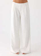Samuel Low Rise Suiting Pants - White