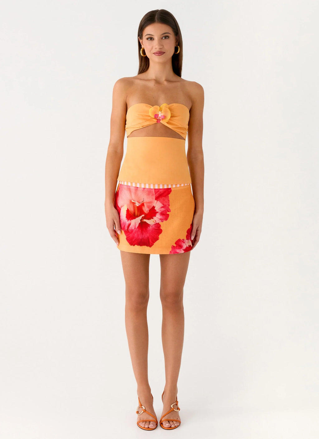 Saya Tie Top - Orange