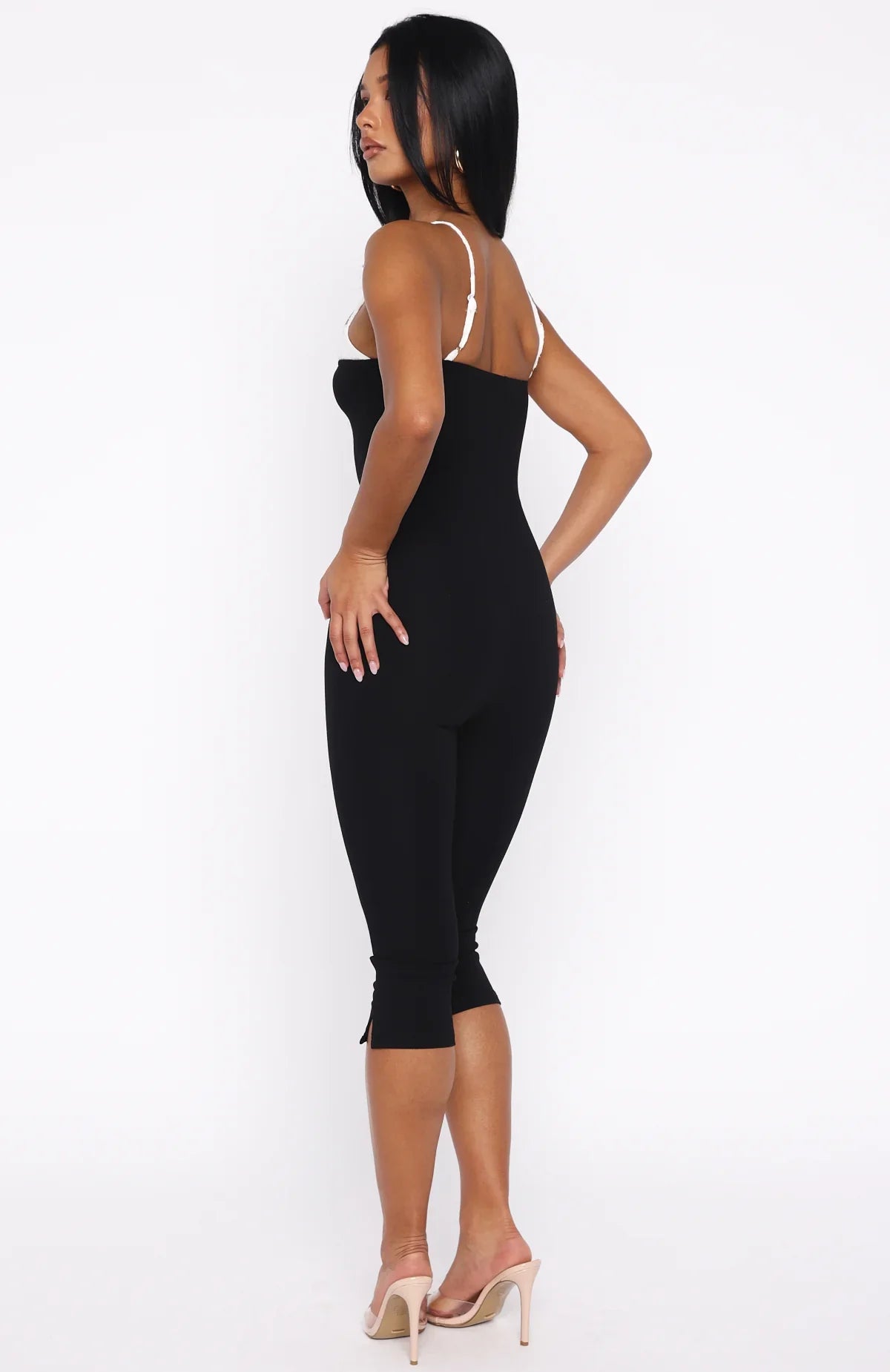 Come Back For Me Capri Jumpsuit Black