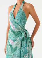 So Chic Maxi Dress - Green Paisley
