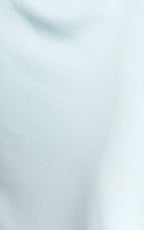 Lira Midi Dress - One Shoulder Satin Dress in Pale Blue