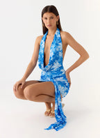 Orchard Mini Dress - Indigo Garden