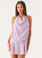 Time Will Tell Sequin Mini Dress - Lavender
