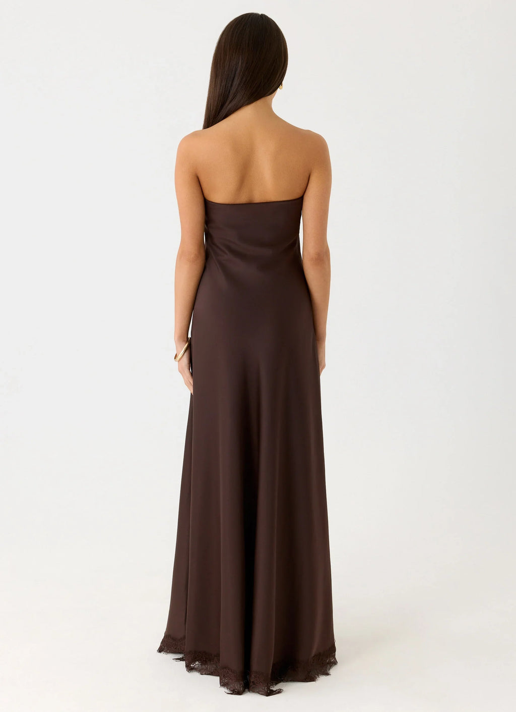 Kayleigh Strapless Maxi Dress - Chocolate Torte