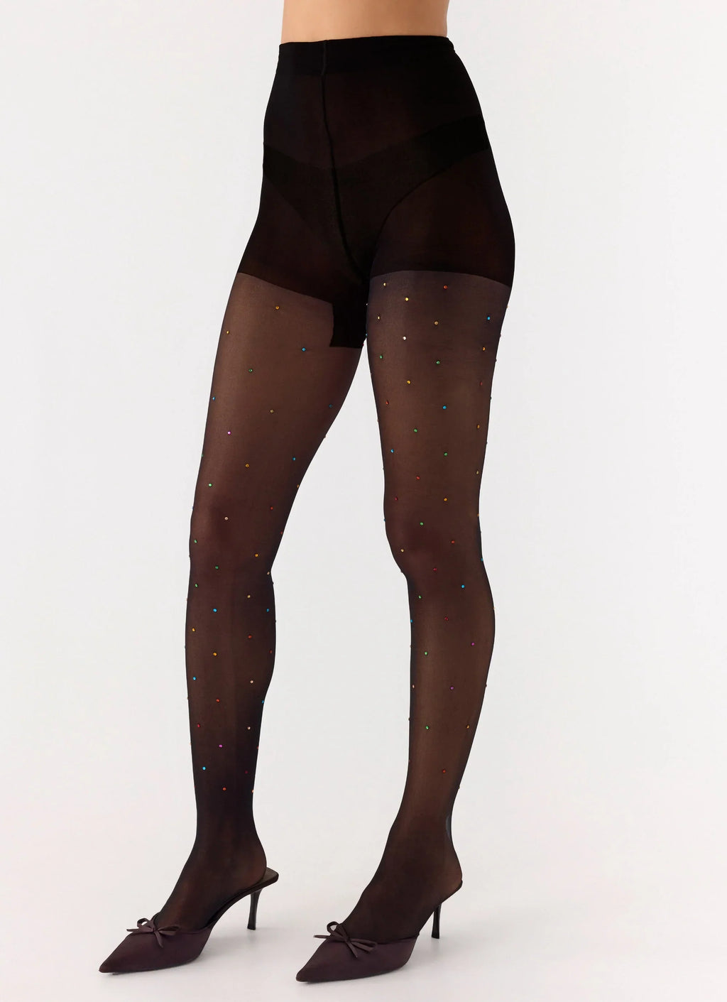 Icyln Diamonte 12 Denier Stockings - Black Multi Sparkle