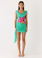Good Fortune Mini Dress - Jungle Bloom