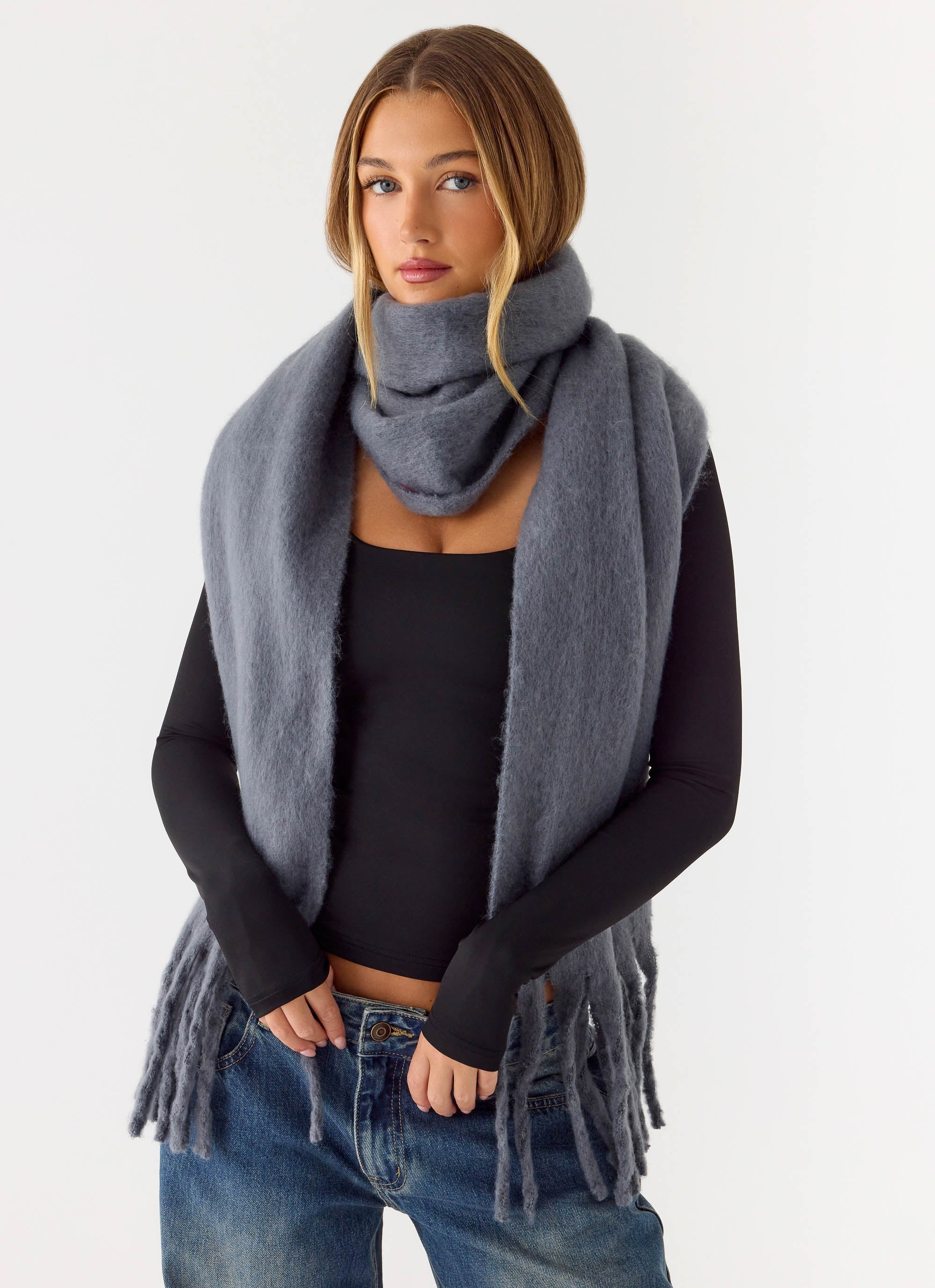 Cocoa Crush Scarf - Grey