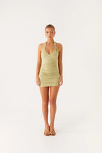 Panama Mini Dress - Lime